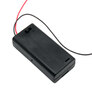 2 AA batteries holder with cover and switch
